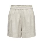 Short casual gris clair en lin lise