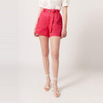 Short avec ceinture rose