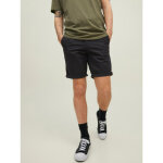Short chino regular fit noir en coton
