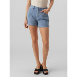 Short en denim loose fit taille haute court bleu xia Short en denim loose fit taille haute court bleu xia