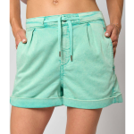 Short jeans liwix menthe en coton