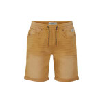 Short jogging à lacet - jaune en jean Short jogging à lacet - jaune en jean
