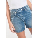 Short mosta en jeans bleu  fermeture asymtrique