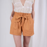 Short paperbag alexis en lin moutarde
