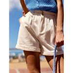 Short solet blanc en coton