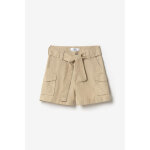 Short fille taille haute kally beige sable blanc en coton Short fille taille haute kally beige sable blanc en coton