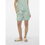 Short taille haute vert en viscose tess