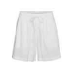 Short taille moyenne blanc en lin alice