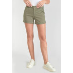 Short velie kaki vert en coton