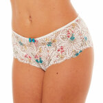 Shorty tanga blanc pomm poire