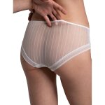 Shorty en tulle et dentelle florale - blanc