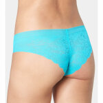 Shorty zero lace femme sloggi - bleu lagon en coton