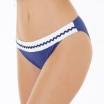 Slip de bain  taille bande blanche - bleu