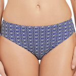 Slip de bain mi - couvrant imprim� - bleu