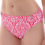 Slip de bain taille mi - haute - corail rose