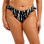 Slip de bikini taille haute - noir et blanc