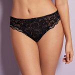 Slip noir - luccia shiny en dentelle Slip noir - luccia shiny en dentelle