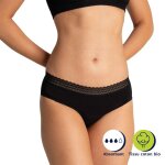 Slip pour les règles femme noir en coton Slip pour les règles femme noir en coton