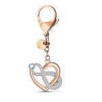 Small accessories swarovski 5530885 - accessoire porte cl rose c?ur et infini strass