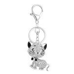 So charm - b4125 - argent - porte cl�s chat