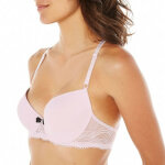 Soutien - gorge ampliforme coque moule lilas nuit d'orage pomm'poire - rose clair