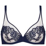 Soutien - gorge armatures dcollet plongeant bleu