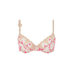 Soutien gorge armature rose motif fleurs passionata - white nights