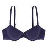 Soutien - gorge balconnet armatures - bleu lila en coton