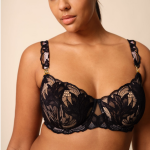 Soutien - gorge balconnet demi - bonnet rembourr� lace soiree - noir