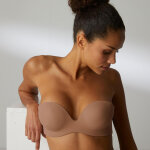 Soutien - gorge bandeau armatures marron