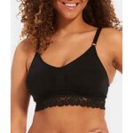Soutien - gorge confort bretelles fines dentelle sans armature noir