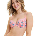 Soutien - gorge coques � armatures - tulipes fond rose