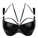 Soutien - gorge corbeille armatures demi - sein noir en viscose
