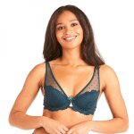 Soutien - gorge corbeille armatures en dentelle pomm poire bleu