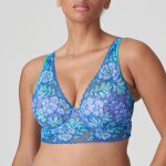 Soutien - gorge demi - mousse plongeant bleu