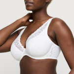 Soutien gorge demi - mousse plongeant rupi naturel blanc