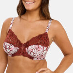 Soutien - gorge embo�tant am�lie print imprim� floral rouge cabernet