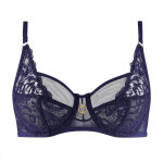 Soutien - gorge emboitant en dentelle bleu