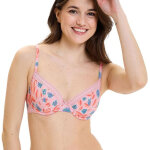 Soutien - gorge emboitant microfibre � armatures - tulipes fond rose
