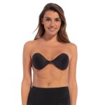 Soutien - gorge invisible qui s'attache  l'entre - seins noir
