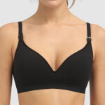 Soutien - gorge maternité et allaitement sans armatures noir - green by dim en coton Soutien - gorge maternité et allaitement sans armatures noir - green by dim en coton