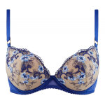 Soutien - gorge plongeant armatures bleu idylle a giverny