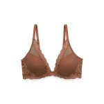 Soutien - gorge plongeant armatures - natori marron fonc�