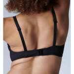 Soutien - gorge plongeant armatures - noir en coton