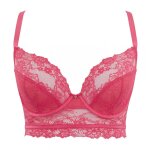 Soutien - gorge plongeant armatures en tulle transparent - cleo by panache rose Soutien - gorge plongeant armatures en tulle transparent - cleo by panache rose