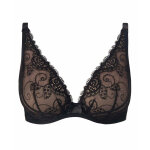 Soutien - gorge plongeant foulard armatures aubade noir Soutien - gorge plongeant foulard armatures aubade noir