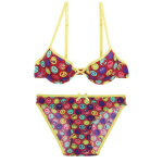 Soutien - gorge push moul imprim with love by smiley pomm'poire - rose en coton