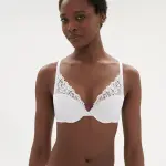 Soutien - gorge push - up décolleté plongeant blanc Soutien - gorge push - up décolleté plongeant blanc