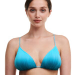 Soutien - gorge sans armature triangle coques amovibles bleu