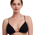 Soutien - gorge sans armature triangle coques amovibles noir